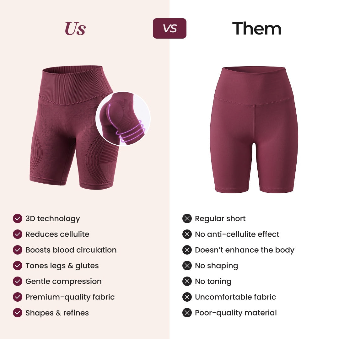 3D Shorts | Wine Red