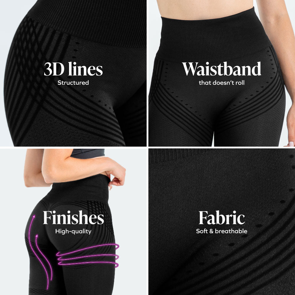 3D Leggings | Black