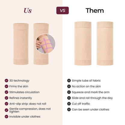3D Sculpting Arm Sleeves | Beige