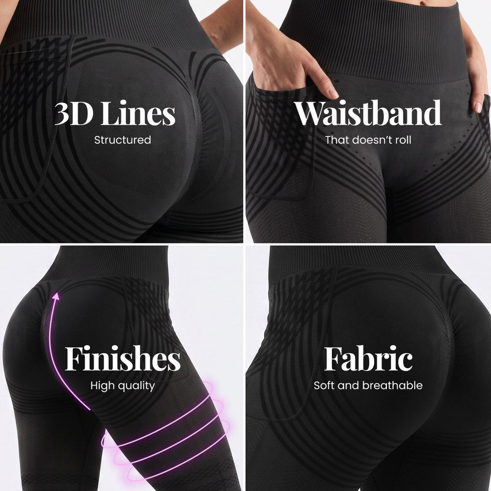 3D Pocket Legging | Beige