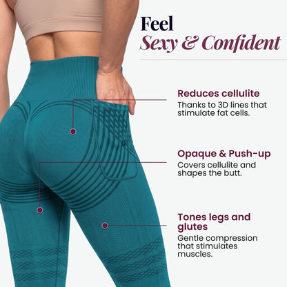 3D Pocket Legging | Teal Green