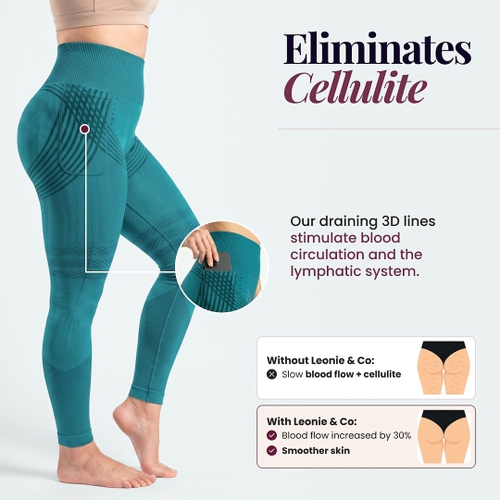3D Pocket Legging | Teal Green