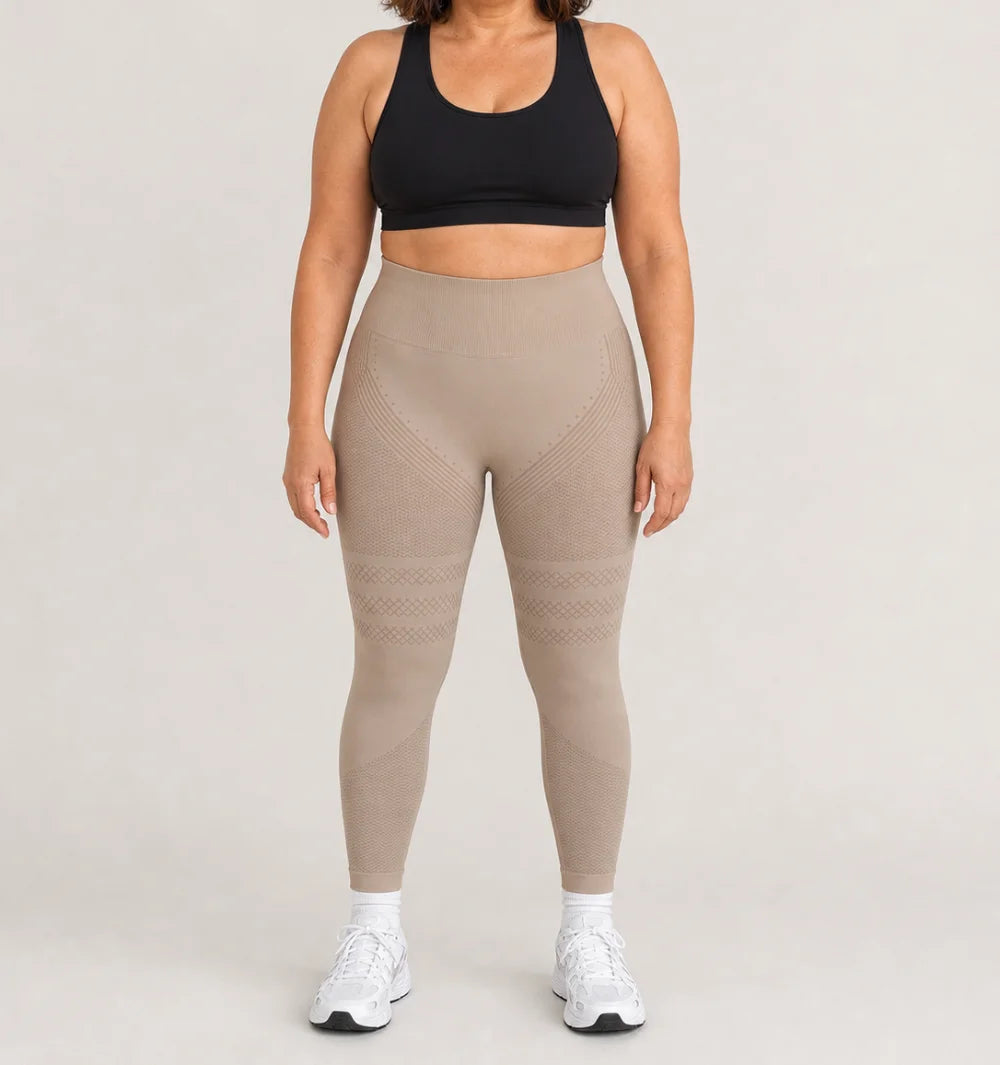 3D Leggings | Beige