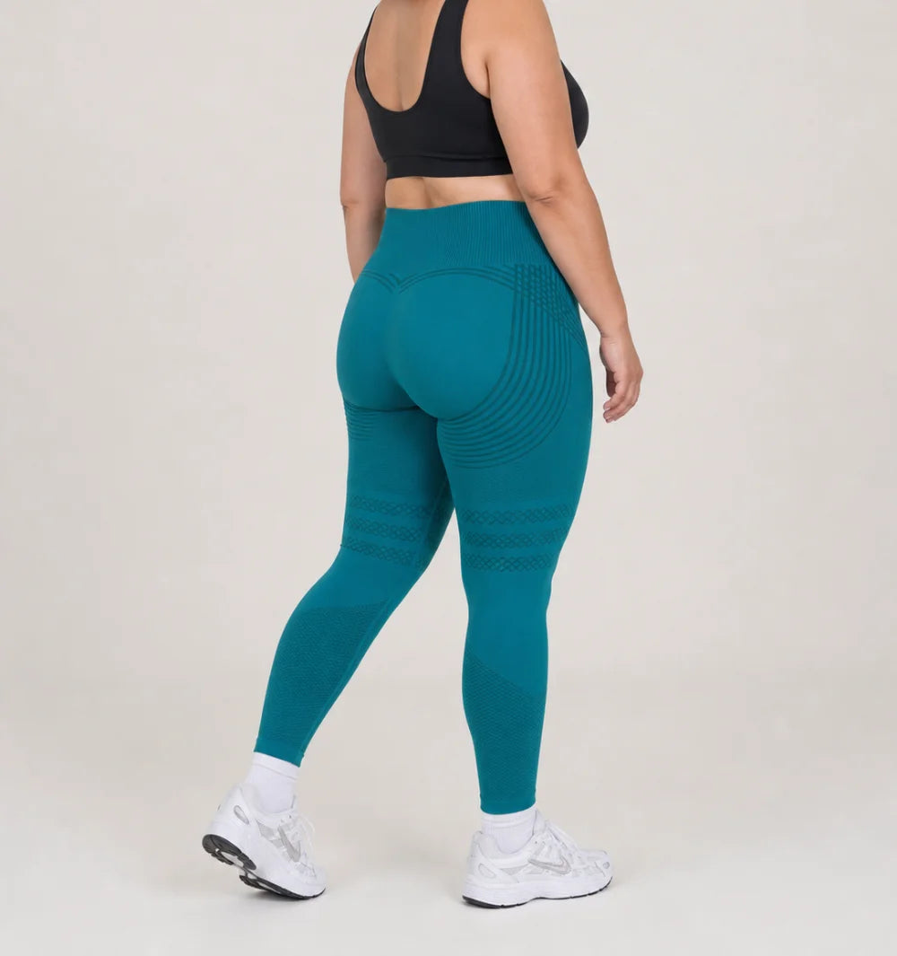 3D Leggings | Teal Green